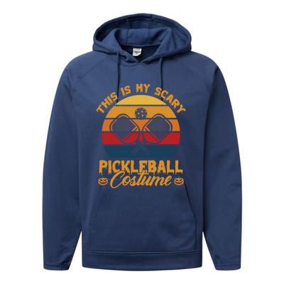 Halloween Pickleball Tee My Scary Pickleball Costume Great Gift Performance Fleece Hoodie