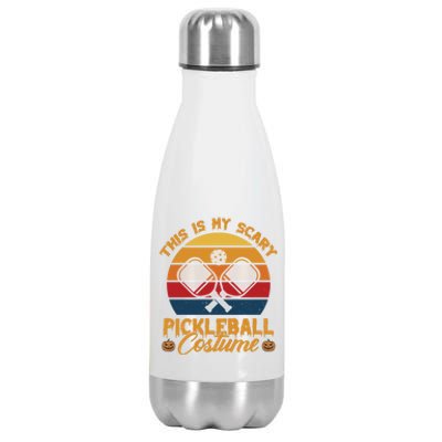 Halloween Pickleball Tee My Scary Pickleball Costume Great Gift Stainless Steel Insulated Water Bottle