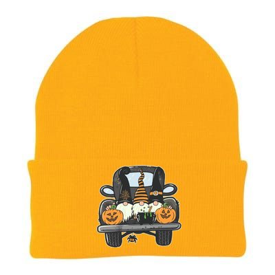 Halloween Pickup Truck Gnomes Knit Cap Winter Beanie