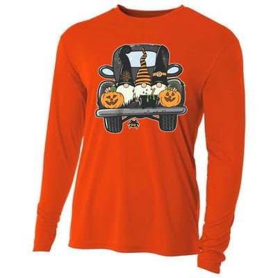 Halloween Pickup Truck Gnomes Cooling Performance Long Sleeve Crew