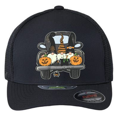 Halloween Pickup Truck Gnomes Flexfit Unipanel Trucker Cap