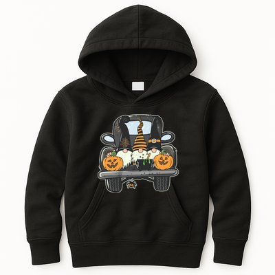 Halloween Pickup Truck Gnomes Kids Hoodie
