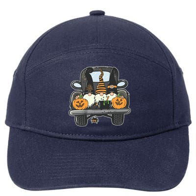 Halloween Pickup Truck Gnomes 7-Panel Snapback Hat