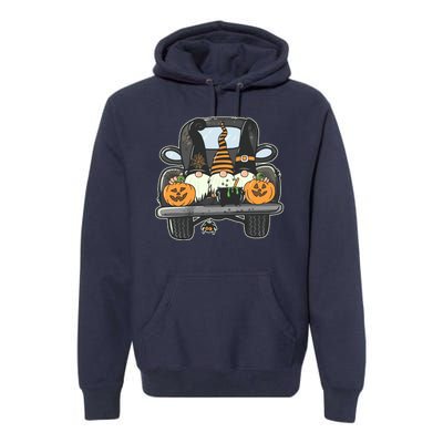 Halloween Pickup Truck Gnomes Premium Hoodie