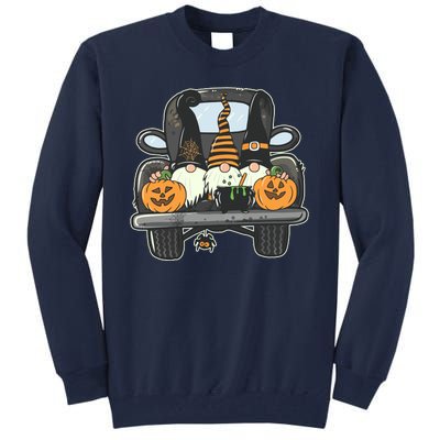 Halloween Pickup Truck Gnomes Tall Sweatshirt