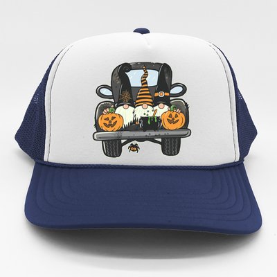 Halloween Pickup Truck Gnomes Trucker Hat