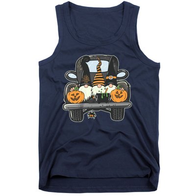 Halloween Pickup Truck Gnomes Tank Top