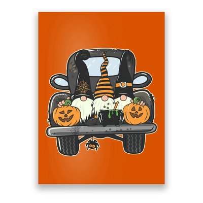 Halloween Pickup Truck Gnomes Poster