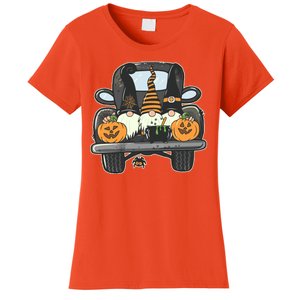 Halloween Pickup Truck Gnomes Women's T-Shirt