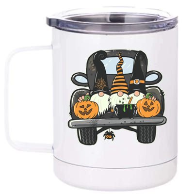 Halloween Pickup Truck Gnomes 12 oz Stainless Steel Tumbler Cup