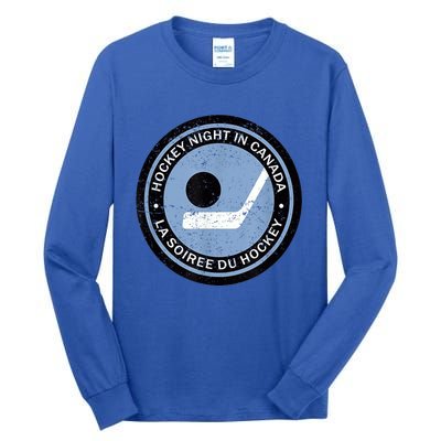 Hockey Player Team Vintage Retro Hockey Night In Canada Gift Tall Long Sleeve T-Shirt