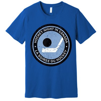 Hockey Player Team Vintage Retro Hockey Night In Canada Gift Premium T-Shirt