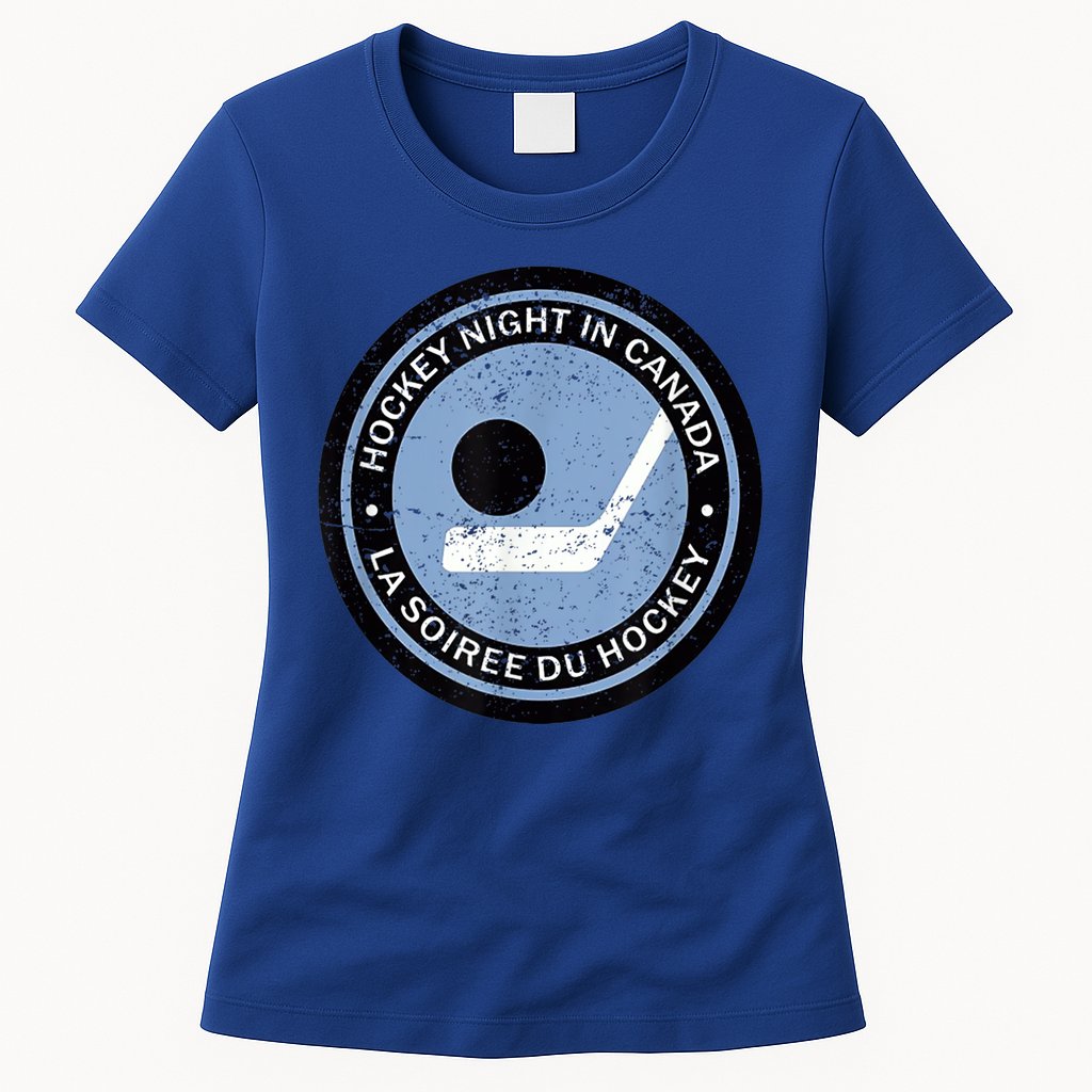 Hockey Player Team Vintage Retro Hockey Night In Canada Gift Womens T-Shirt