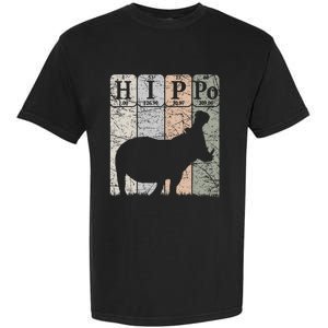 Hippo Periodic Table Elements Hippo Lover Hippopotamus Retro Garment-Dyed Heavyweight T-Shirt