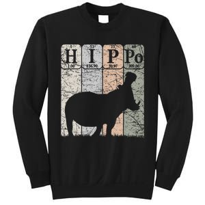 Hippo Periodic Table Elements Hippo Lover Hippopotamus Retro Sweatshirt