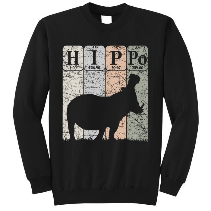 Hippo Periodic Table Elements Hippo Lover Hippopotamus Retro Sweatshirt