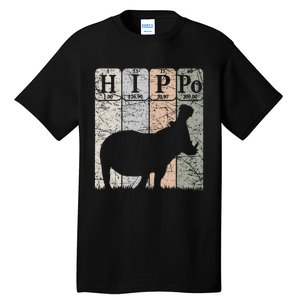 Hippo Periodic Table Elements Hippo Lover Hippopotamus Retro Tall T-Shirt