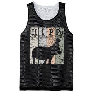 Hippo Periodic Table Elements Hippo Lover Hippopotamus Retro Mesh Reversible Basketball Jersey Tank