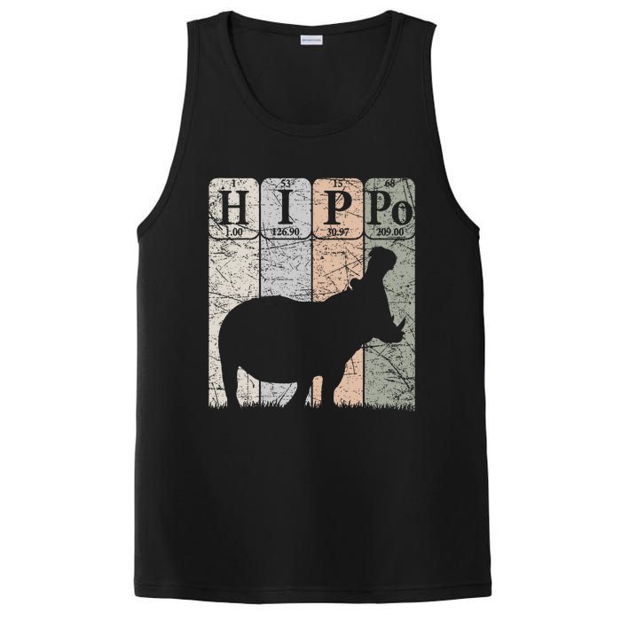 Hippo Periodic Table Elements Hippo Lover Hippopotamus Retro PosiCharge Competitor Tank