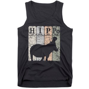 Hippo Periodic Table Elements Hippo Lover Hippopotamus Retro Tank Top