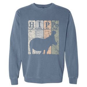 Hippo Periodic Table Elements Hippo Lover Hippopotamus Retro Garment-Dyed Sweatshirt