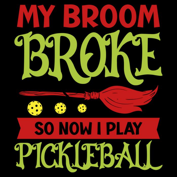 Halloween Pickleball Tee My Broom Broke So I Play Pickleball Gift Cooling Performance Crew T-Shirt