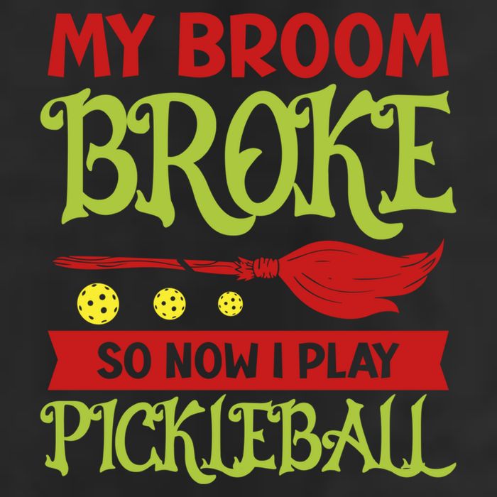Halloween Pickleball Tee My Broom Broke So I Play Pickleball Gift 11oz C Handle Ceramic Mug