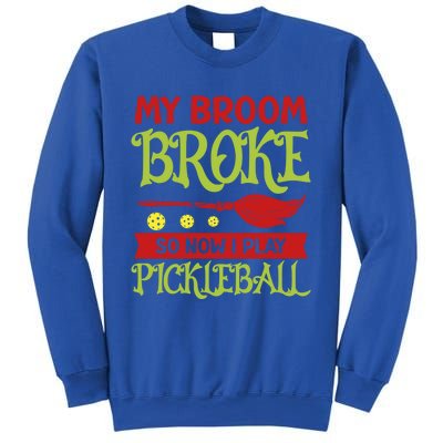 Halloween Pickleball Tee My Broom Broke So I Play Pickleball Gift Sweatshirt