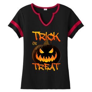 Halloween Pumpkin Trick Or Treat Costume Fancy Dress Ladies Halftime Notch Neck Tee