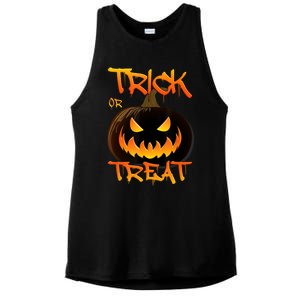 Halloween Pumpkin Trick Or Treat Costume Fancy Dress Ladies PosiCharge Tri-Blend Wicking Tank