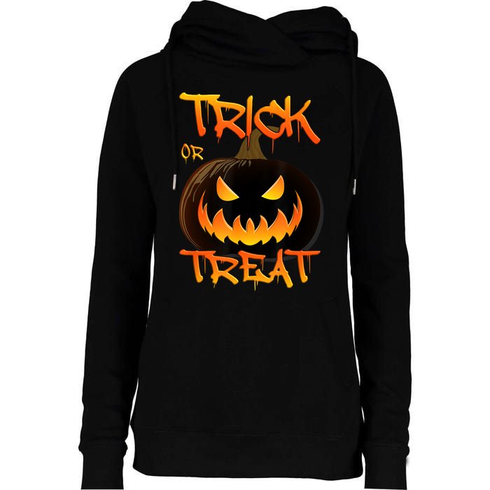 Halloween Pumpkin Trick Or Treat Costume Fancy Dress Womens Funnel Neck Pullover Hood