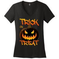 Halloween Pumpkin Trick Or Treat Costume Fancy Dress Women's V-Neck T-Shirt