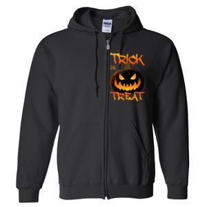 Halloween Pumpkin Trick Or Treat Costume Fancy Dress Full Zip Hoodie