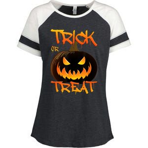 Halloween Pumpkin Trick Or Treat Costume Fancy Dress Enza Ladies Jersey Colorblock Tee