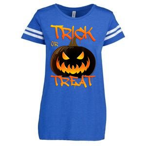 Halloween Pumpkin Trick Or Treat Costume Fancy Dress Enza Ladies Jersey Football T-Shirt