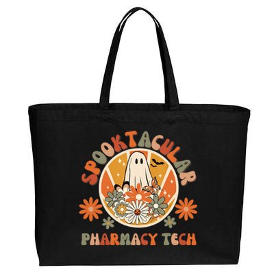 Halloween Pharmacy Tech Spooktacular Pharmacy Technician Cotton Canvas Jumbo Tote