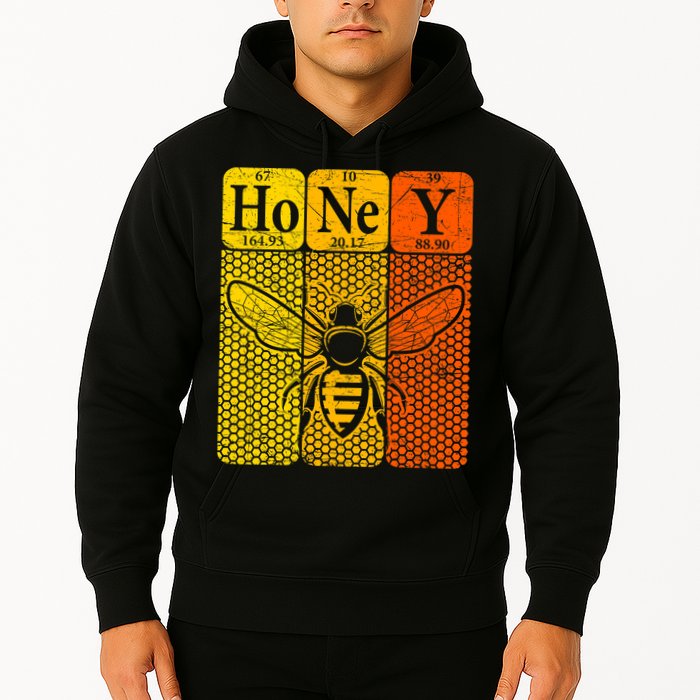 Honey Periodic Table Elements Beekeeper Retro Apiarist Hoodie