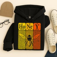Honey Periodic Table Elements Beekeeper Retro Apiarist Hoodie
