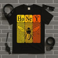 Honey Periodic Table Elements Beekeeper Retro Apiarist T-Shirt