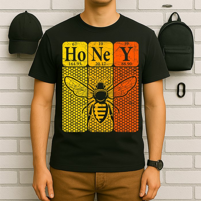 Honey Periodic Table Elements Beekeeper Retro Apiarist T-Shirt