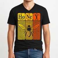 Honey Periodic Table Elements Beekeeper Retro Apiarist V-Neck T-Shirt