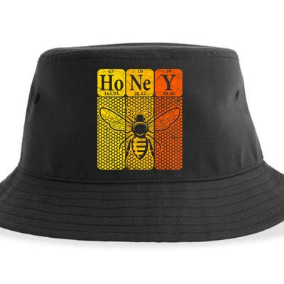 Honey Periodic Table Elements Beekeeper Retro Apiarist Sustainable Bucket Hat