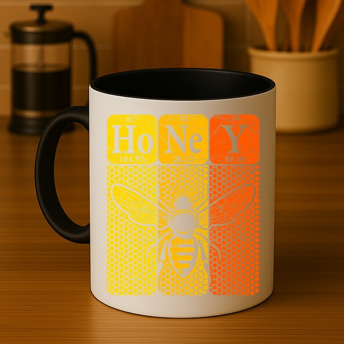Honey Periodic Table Elements Beekeeper Retro Apiarist Mug