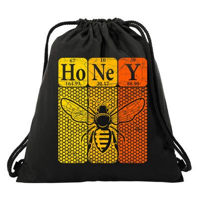 Honey Periodic Table Elements Beekeeper Retro Apiarist Drawstring Bag