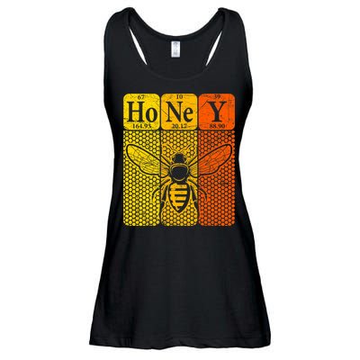 Honey Periodic Table Elements Beekeeper Retro Apiarist Ladies Essential Flowy Tank