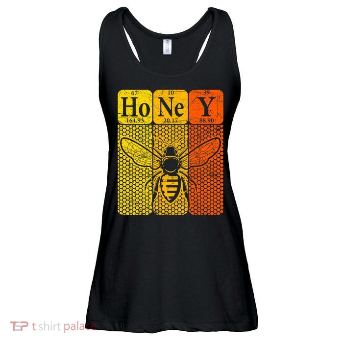 Honey Periodic Table Elements Beekeeper Retro Apiarist Ladies Essential Flowy Tank