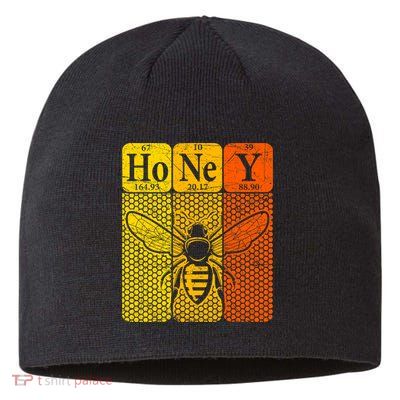 Honey Periodic Table Elements Beekeeper Retro Apiarist Sustainable Beanie