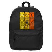 Honey Periodic Table Elements Beekeeper Retro Apiarist 16 in Basic Backpack