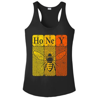 Honey Periodic Table Elements Beekeeper Retro Apiarist Ladies PosiCharge Competitor Racerback Tank