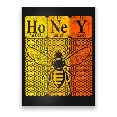 Honey Periodic Table Elements Beekeeper Retro Apiarist Poster